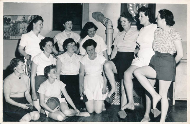 Ladies exercise class in the ‘Old School’