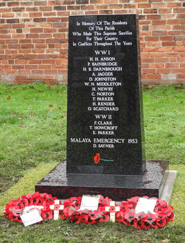 War Memorial erected 9th November, 2018