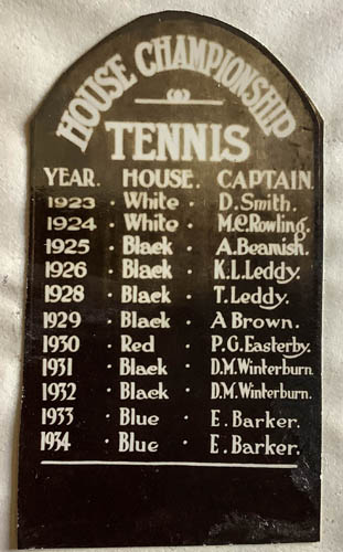 House Champions Tennis Sheild