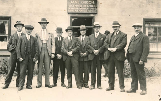 Committee of the Lily of the Valley Lodge of the Order of Ancient Shepherds outside the Red Lion