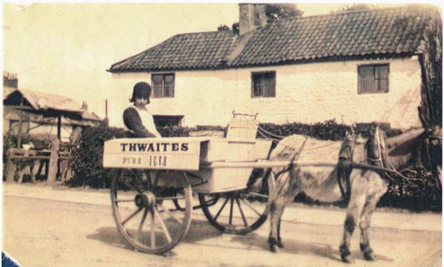 Enid Thwaites and Jinny selling ice cream