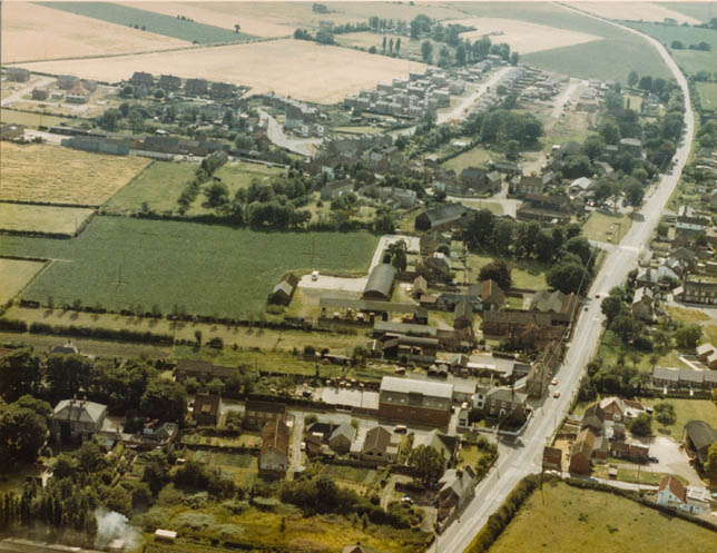 The photograph shows the Garth Estate,  Cherwell Court & Croft under construction