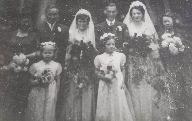 Double wedding of two sisters in the Howcroft family