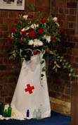 The display commemorating the Nurses in the First World War was part of a Flower Festival August 2018