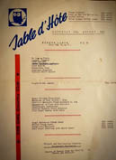 Dinner Dance menu 1973