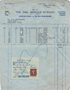 Receipted bill from Parkinson’s garage