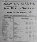 Items 1-3 from the Anson Brothers Ltd 1913 index.