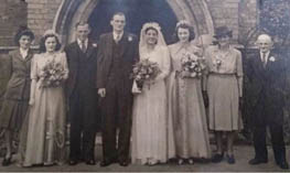 The wedding of Bert and Tina Howcroft in 1947