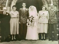 The wedding of Alec Howcroft & Jean Wilson in 1955